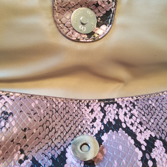 Nine West snakeskin black pink shoulder bag - Picture 5 of 7
